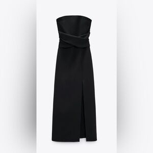Strapless midi dress